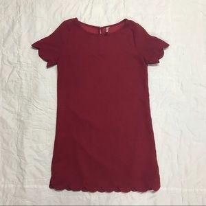 Red Scalloped Dress